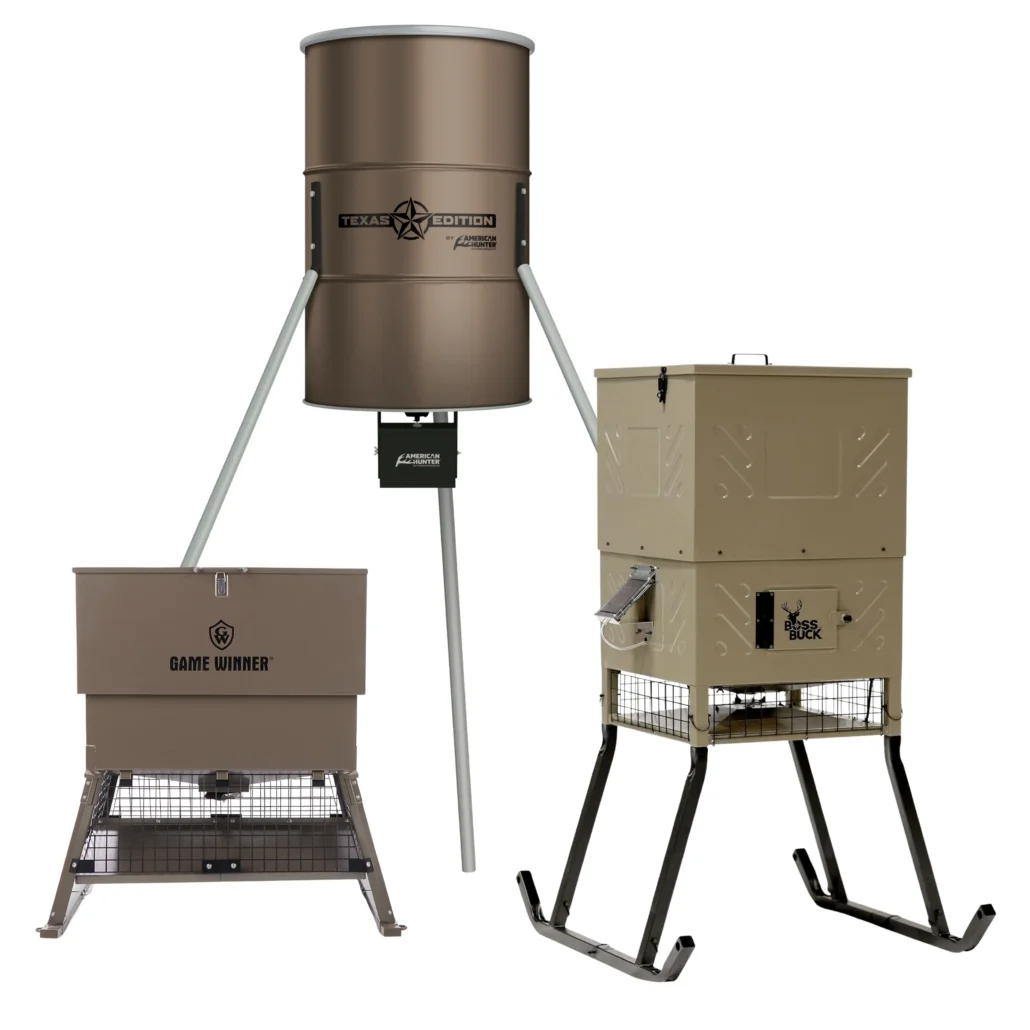 Sled, Barrel, and Quail feeders